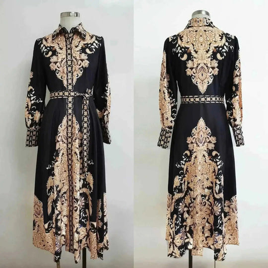 long-sleeve maxi dress | abaya style dress | cotton blend fabric | energy saving