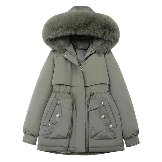 faux fur collar coat | waterproof winter coat | longline puffer jacket | energy saving