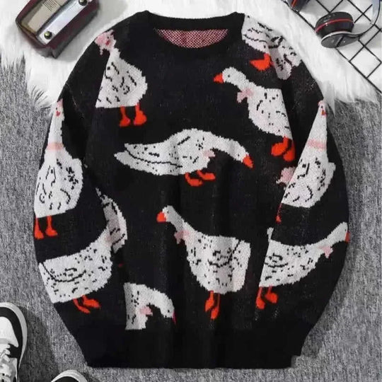 heavy cotton material | oversized fit sweater | long sleeve knit | energy saving