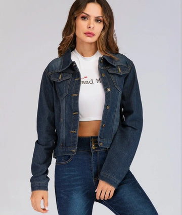 slim fit denim jacket | short denim jacket for women | loose fit womens jacket | energy saving