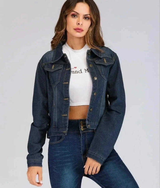 lightweight denim jacket | stretch denim fabric | cropped jean jacket | ultrasonic cleaning