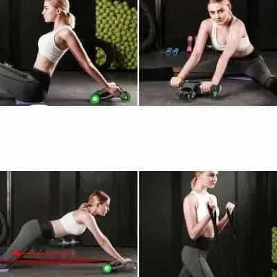 foldable abdominal wheel | non-slip handles | heavy-duty abs plastic | energy saving