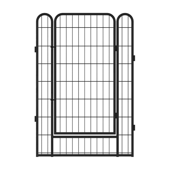6 Panels Heavy Duty Metal Playpen With Door 39.37 H Dog Fence Pet Exercise Pen For Outdoor, Indoor - view 9 (pattern: check)