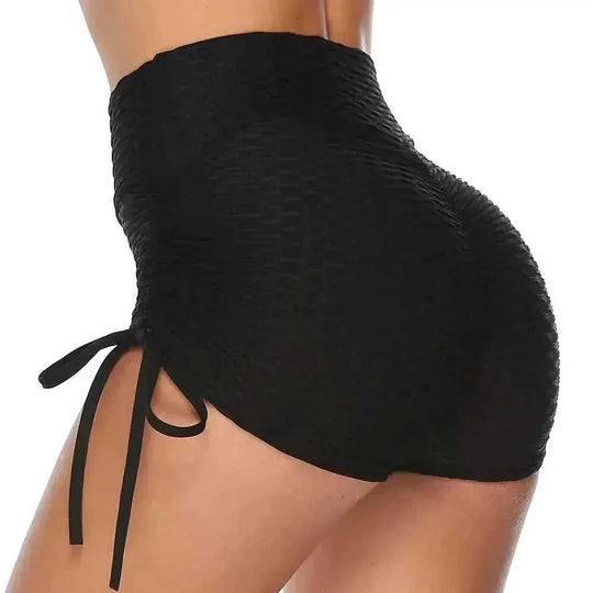 high-waisted compression shorts | seamless workout shorts | moisture-wicking fabric | ultrasonic cleaning
