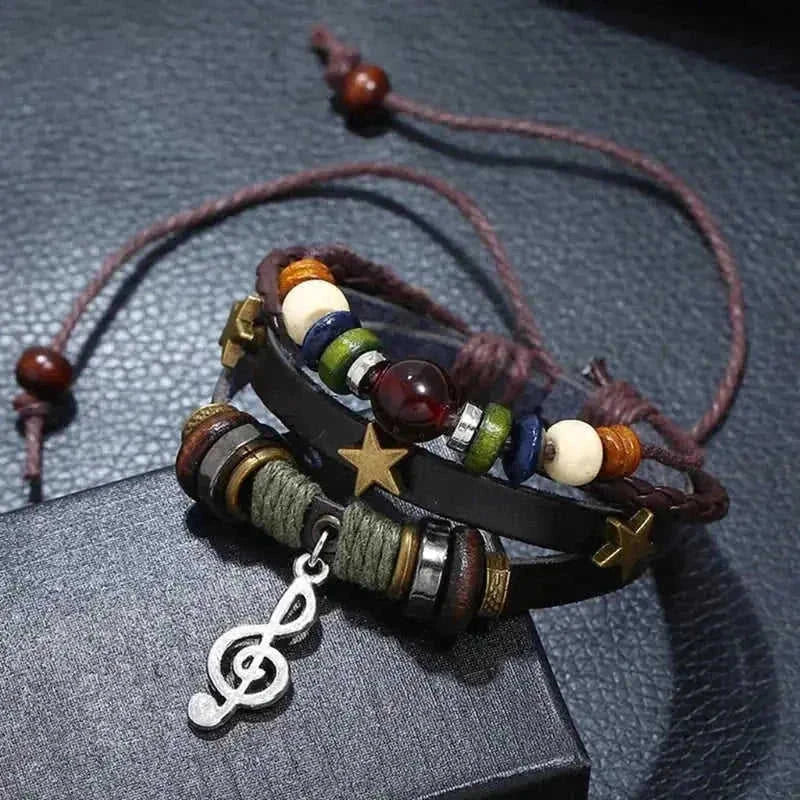 handmade leather bracelet | adjustable wrap bracelet | brown leather unisex jewelry | ultrasonic cleaning