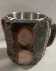 400ml Resin Crystal Coffee Mug - Elegant Mineral Design with Handle - view 16 (pattern: check)