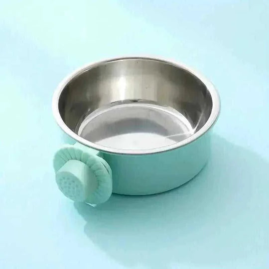 Premium Adjustable Stainless Steel Pet Bowl - Hanging Feeder for Growing Dogs - Durable, Space-Saving, Non-Slip Design for...