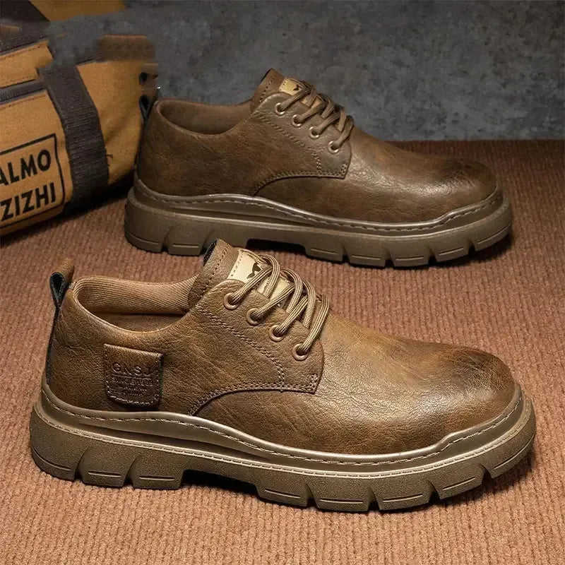 Men's Autumn Black Soft End Business Leather Men's Shoes Outdoor British Meifu Market