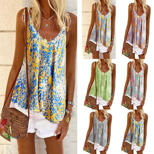 Digital printed floral vest sling 3XL - front view 0