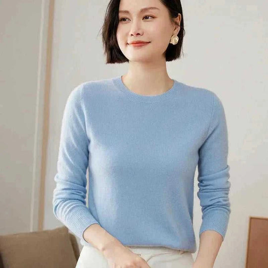 cotton-blend knit fabric | oversized fit long sleeve | breathable loose sweater | ultrasonic cleaning