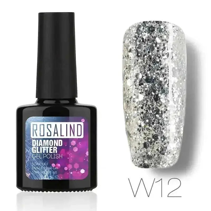 Diamond Nail Gel Polish - Reflective Glitter Gel for Nail Art | 10ml UV/LED RBW48 - color variant display