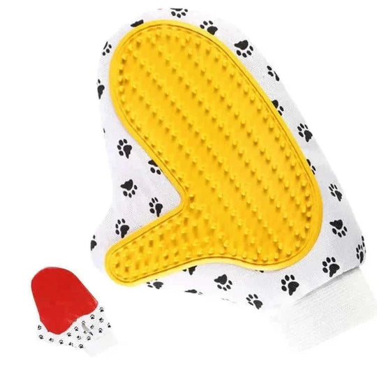 silicone grooming glove | pet deshedding brush | gentle cat grooming tool | energy saving