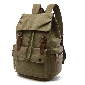 waterproof canvas backpack | 15-inch laptop compartment | vintage travel backpack | ultrasonic cleaning