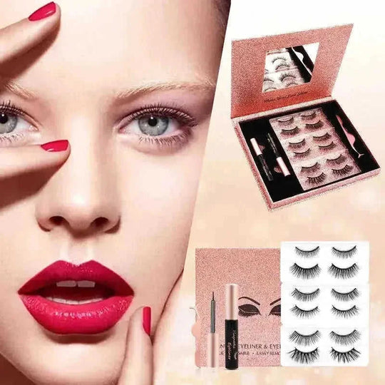 magnetic eyeliner kit | waterproof false lashes | no glue eyelash set | ultrasonic cleaning