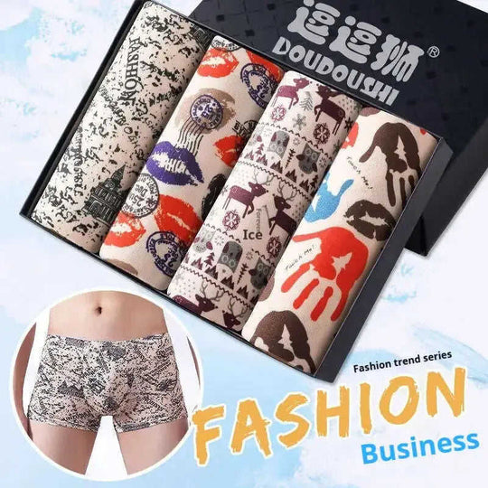 Men's Boxer Briefs 4-Pack - Breathable Seamless Athletic Underwear Meifu Market