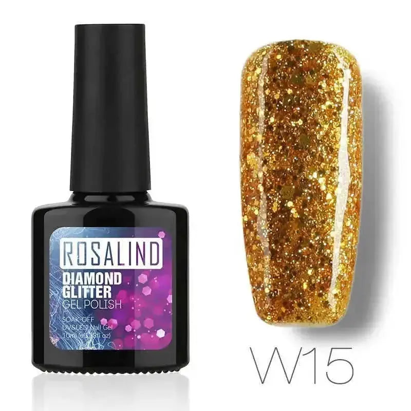 Diamond Nail Gel Polish - Reflective Glitter Gel for Nail Art | 10ml UV/LED RBW48 - available style options
