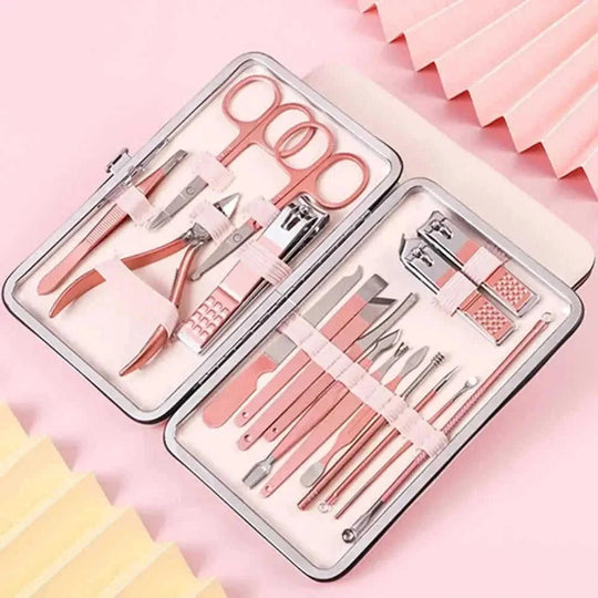 pedicure tool set for home use | heavy duty cuticle nippers | free shipping nail grooming kit | ultrasonic cleaning