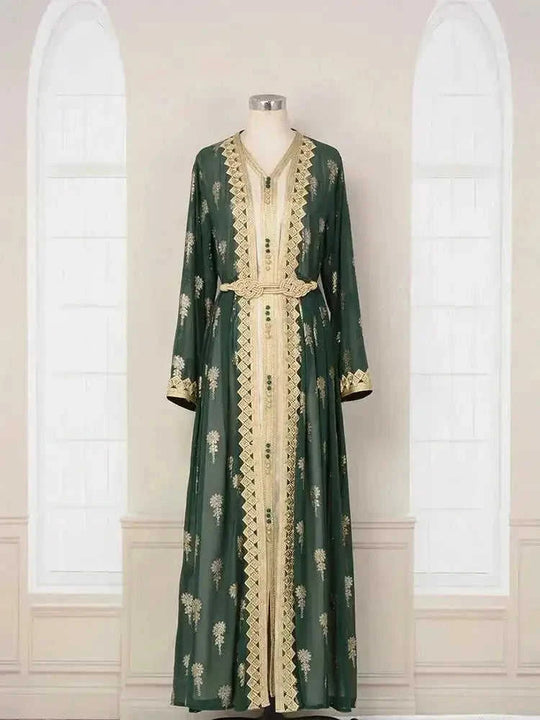 premium cotton blend fabric | plus size abaya dress set | modest islamic clothing women | ultrasonic cleaning