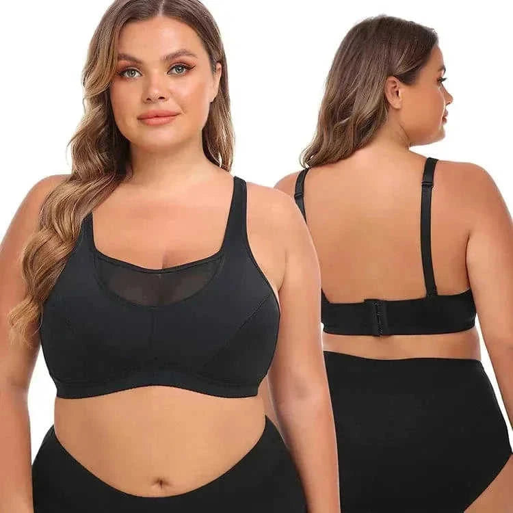 wire-free back strap bra | plus size wireless bra | large cup support bra | ultrasonic cleaning