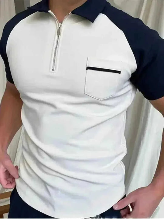 moisture-wicking polo shirt | breathable cotton blend fabric | classic fit mens polo | ultrasonic cleaning