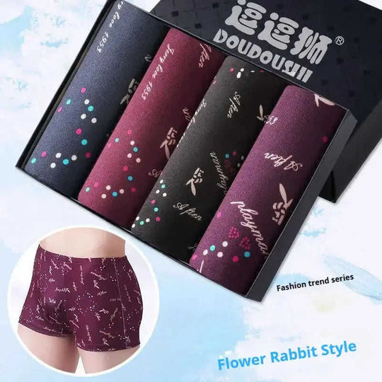Men's Boxer Briefs 4-Pack - Breathable Seamless Athletic Underwear Meifu Market