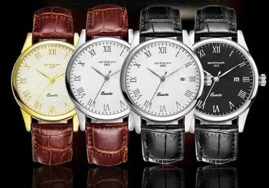 slim profile unisex timepiece | stainless steel case construction | business casual accessory | ultrasonic cleaning