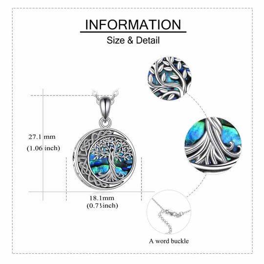 sterling silver cremation necklace | tree of life urn pendant | memory jewelry for ashes | ultrasonic cleaning