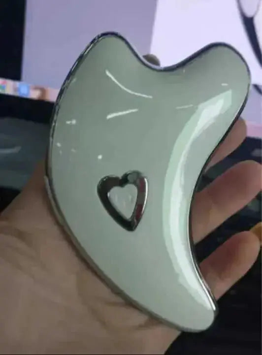 LED Gua Sha Massager - Microcurrent Face Lift Tool for Anti-Aging and Relaxation Pink - alternative view