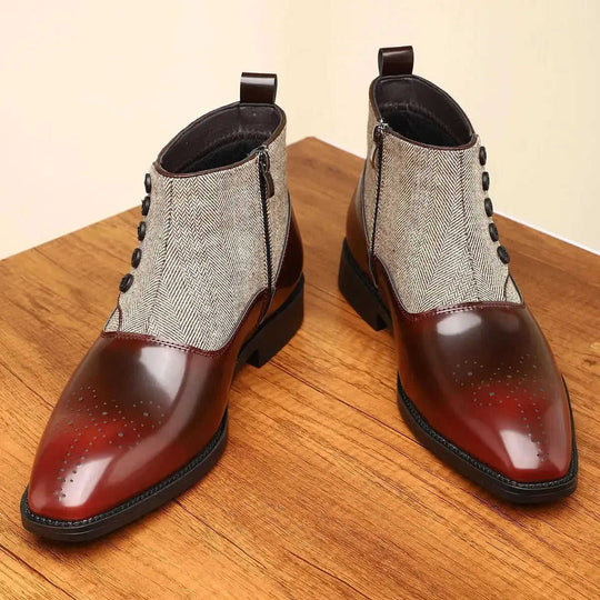 Men's British Retro Leather Dress Shoes - Versatile Business Formal Oxfords Meifu Market