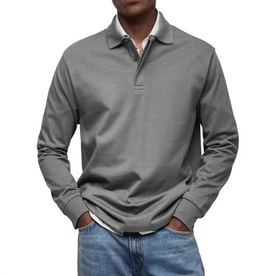 Men's Casual All-matching Long Sleeve Button Shirt XXL - color variant display