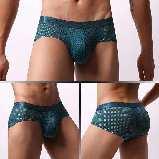 Men's Breathable Mesh Low-Waist Briefs | Wide Belt Design Meifu Market