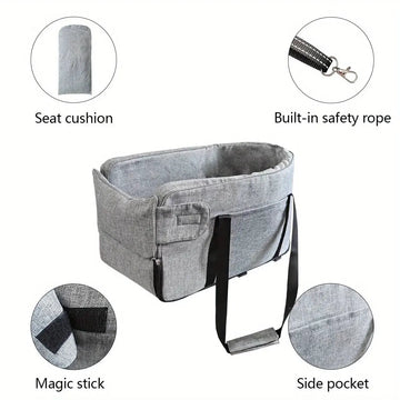 pet car seat for small dogs | portable pet car carrier | travel-friendly dog bed | ultrasonic cleaning