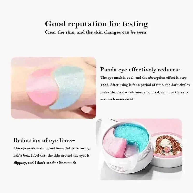 Hyaluronic Acid Eye Mask - 60Pcs Cherry Blossom Collagen Eye Patches for Dark Circles, Puffiness & Fine Lines Default Titl...