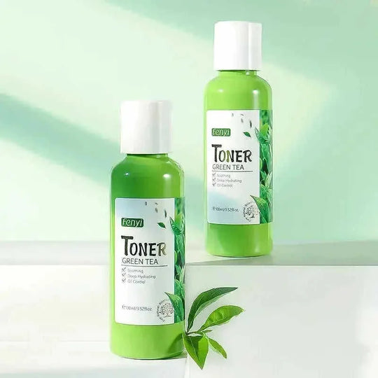 green tea toner for oily skin | 100ml hydrating facial toner | daily skincare routine essential | ultrasonic cleaning