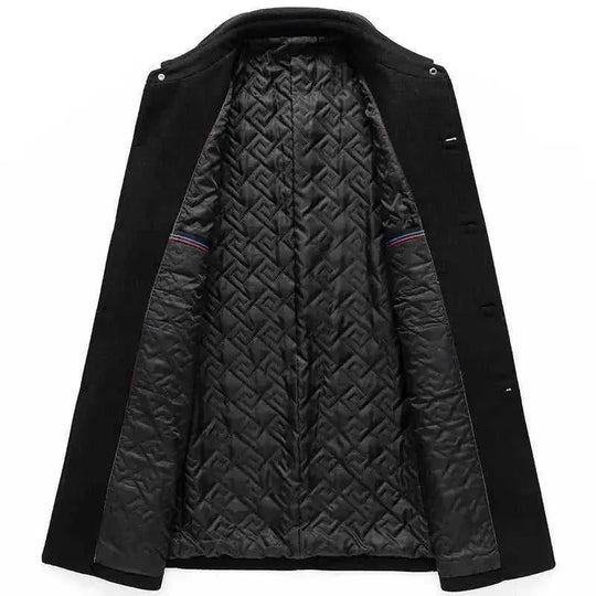 wool blend coat | mid-length overcoat | business casual attire | energy saving