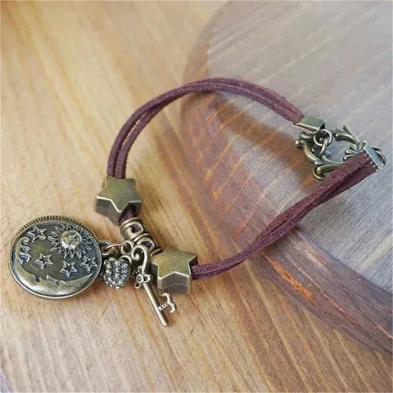 vintage tribal necklace | boho leather jewelry | double layered braided necklace | ultrasonic cleaning