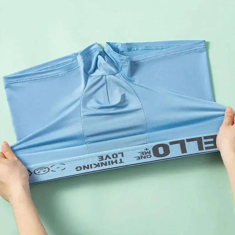 Ice Silk Men's Boxer Briefs - Breathable Cooling Underwear XXXXL - styled ice silk men's boxer briefs photo