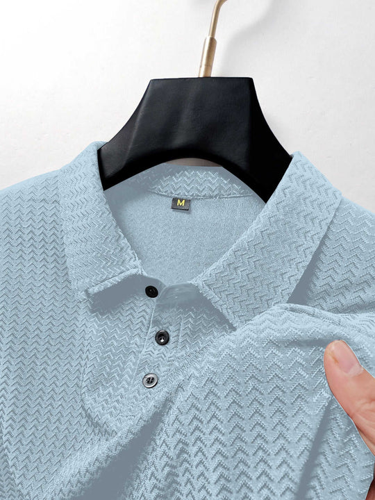 Ice Silk Polo – Men's Moisture-Wicking Side-Slit Sport Shirt