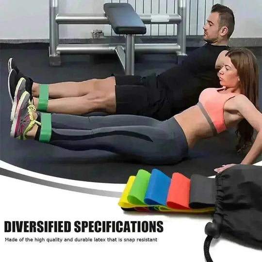 heavy-duty latex resistance bands | 5-level resistance set | home gym equipment | energy saving