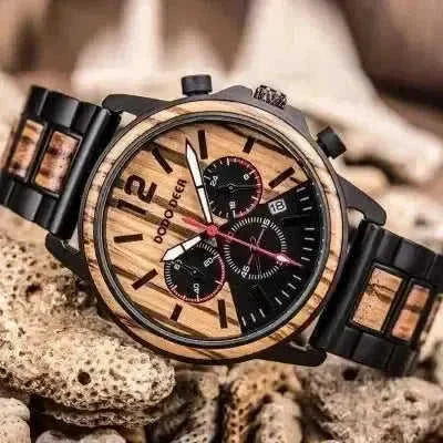 engraved gift for him | wedding anniversary gift | eco-friendly wood timepiece | energy saving