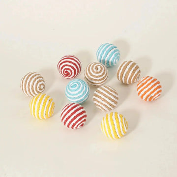 durable sisal cat toys | interactive cat scratch balls | 3-piece pet toy set | energy saving