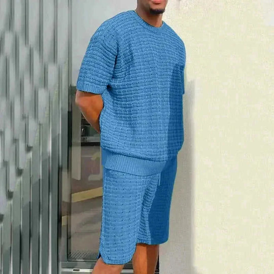 lightweight linen suit set | breathable summer clothing | loose fit men outfit | ultrasonic cleaning
