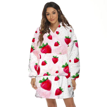 Cartoon Fruit Printed Lazy Blanket Hooded meifu market