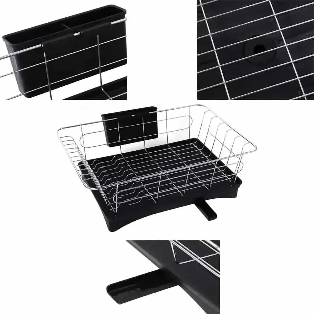 stainless-steel sink drainer | heavy-duty kitchen rack | over-sink dish drying rack | energy saving