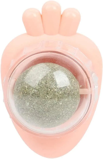 Catnip Toys Self Adhesive Carrot Shape Cat Catnip Balls Toy For Indoor Cat Cat Wall-mounted Mint Balls For Cat Teeth Cleaning Blue Meifu Market