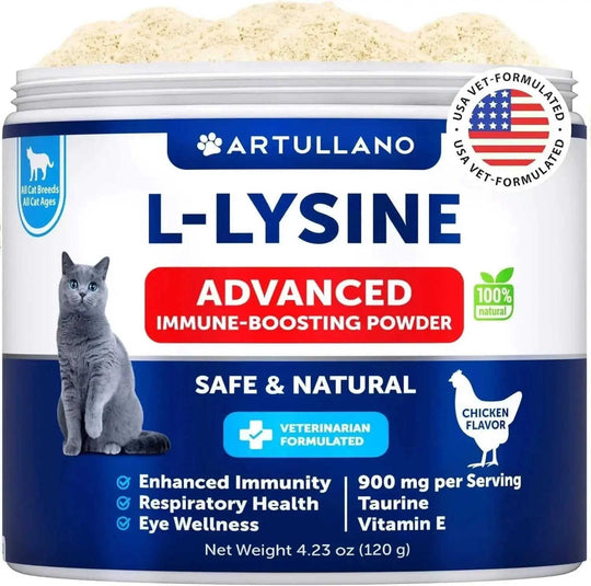 Do Not Sell On Amazon L Lysine For Cats Lysine Powder Supplement 900mg Serving Immune Support For Cats & Kittens Sneezing ...