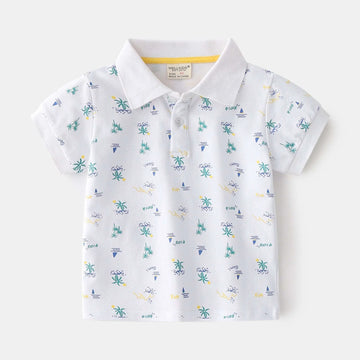 breathable polo shirt | kids summer clothing | short-sleeved boys shirt | energy saving