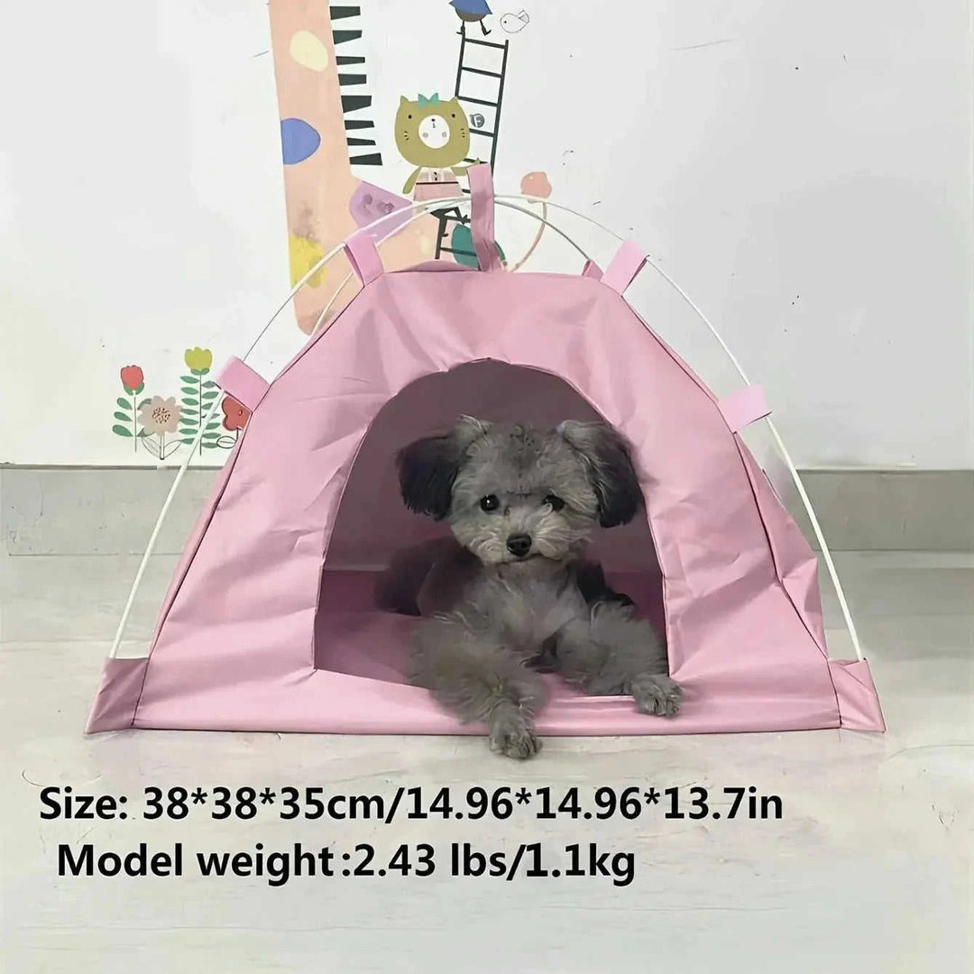 foldable pet tent with mat | waterproof pet tent | portable dog tent | energy saving