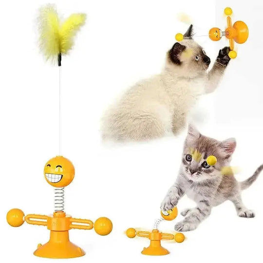 automatic rotating cat toy | interactive cat scratcher | dental cleaning cat toy | energy saving