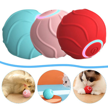 Smart Cat Toys Rolling Ball Pet Cat Owner Interactive Pets Toys Automatic Bouncing Ball USB Self Hi Teasing Kittens Jumping Ball Meifu Market